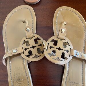 Tory Burch Miller Patent Leather Tan — size 9
